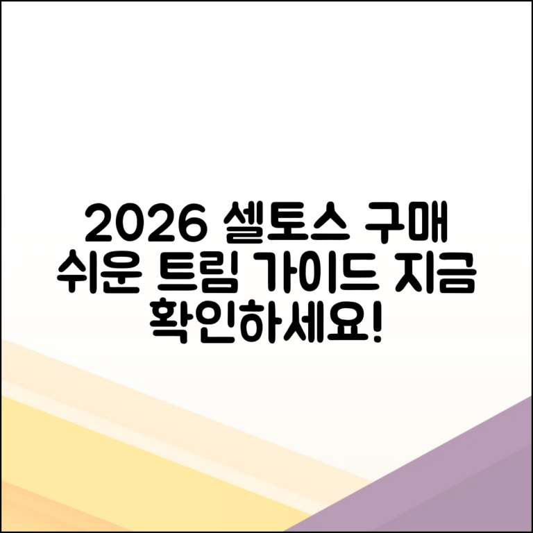 누구나 쉽게 이해하는 2026 셀토스 트림 구매 가이드