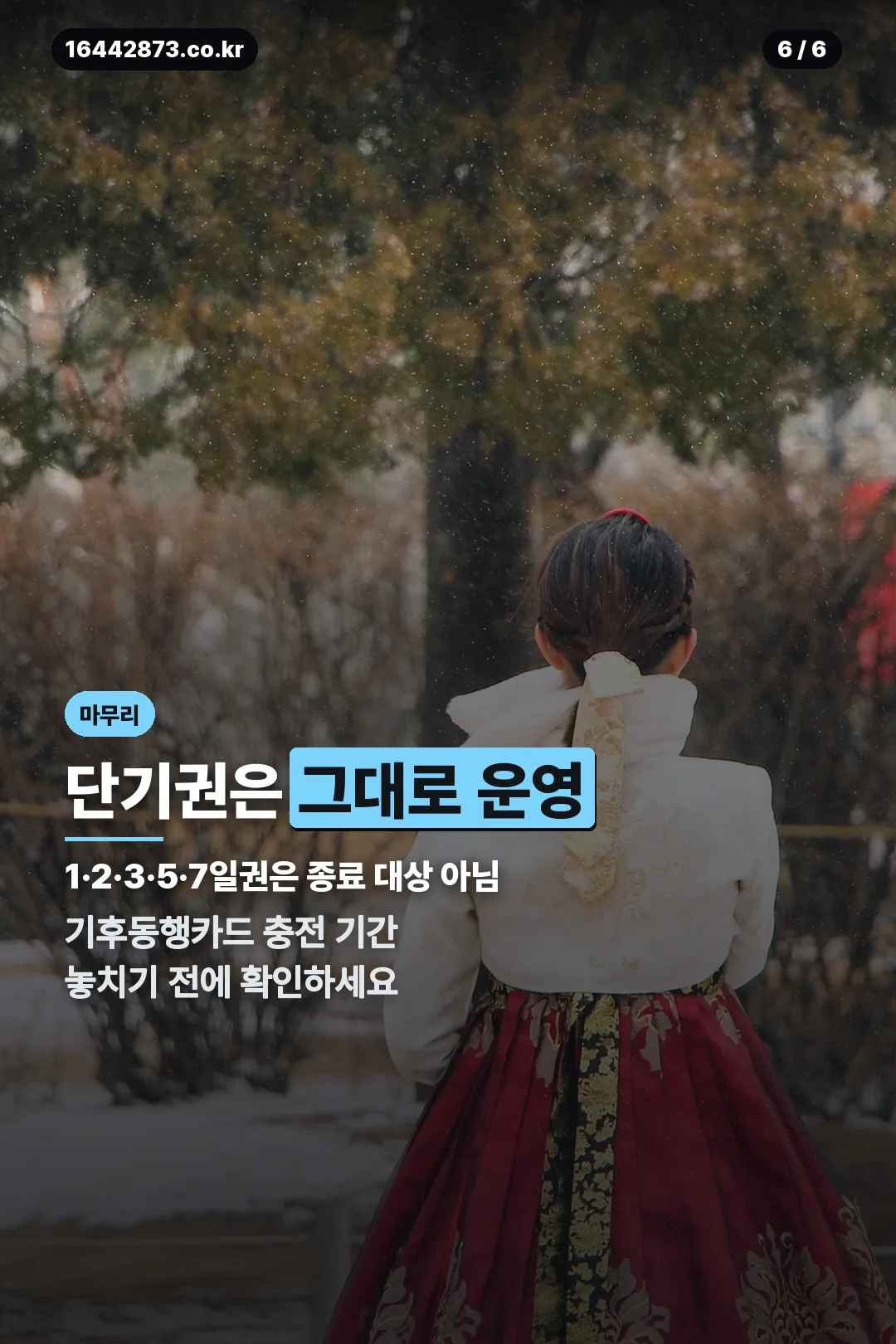 단기권 운영 안내 마무리