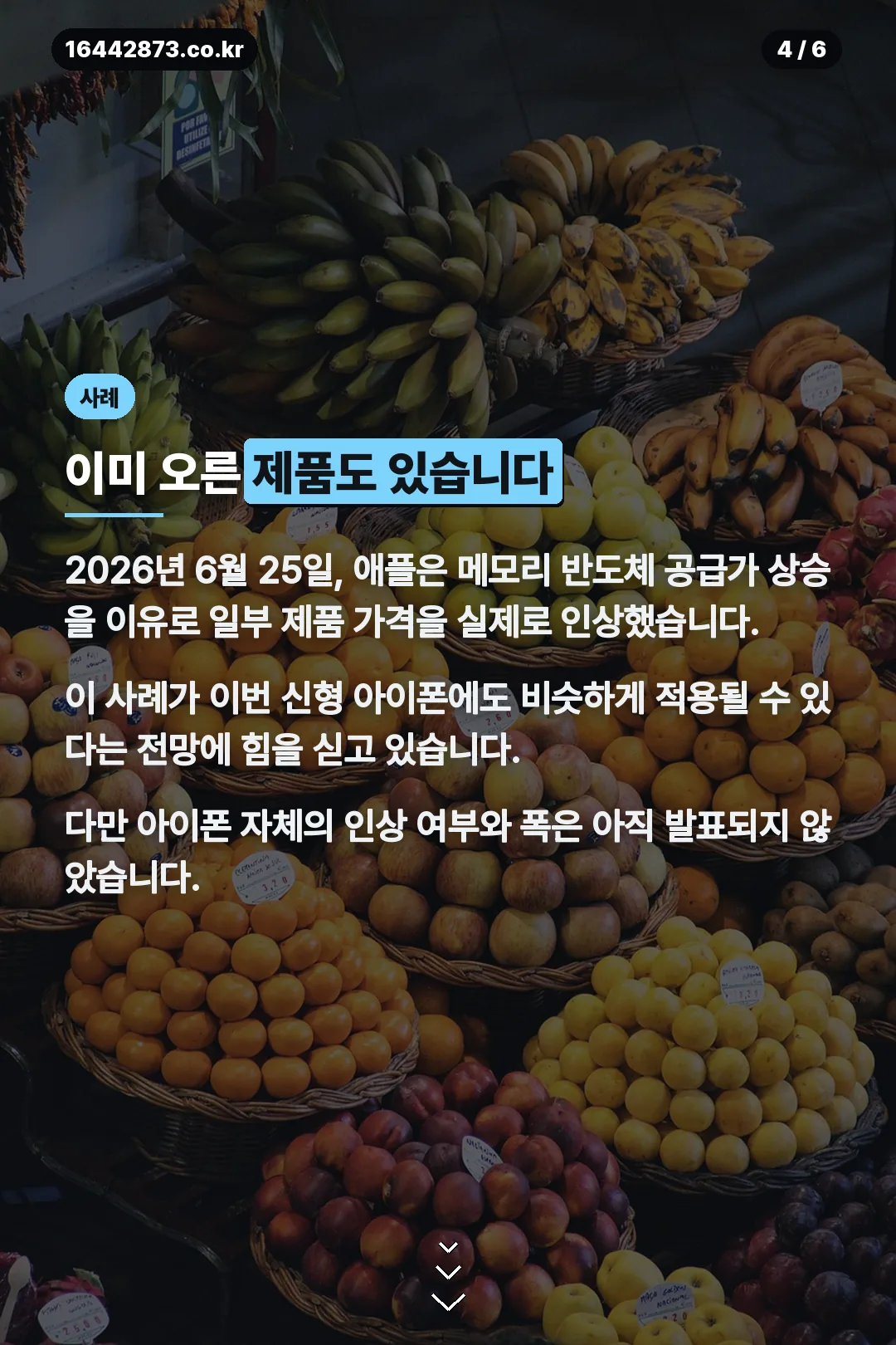 이미 오른 애플 제품 사례
