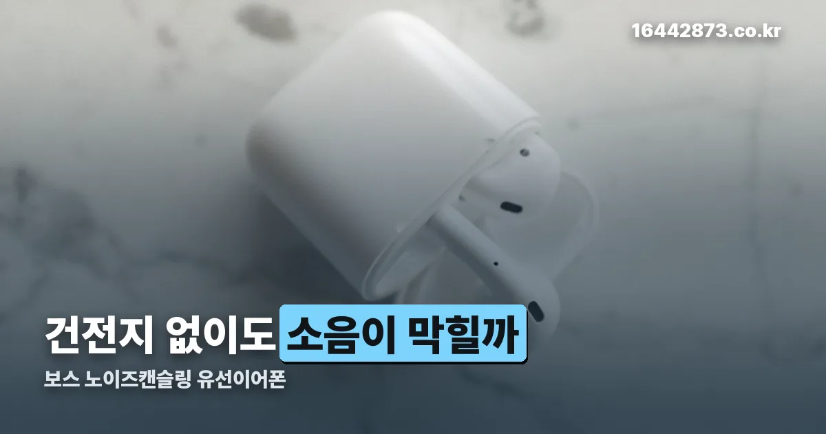 보스 노이즈캔슬링 유선이어폰 정리 썸네일