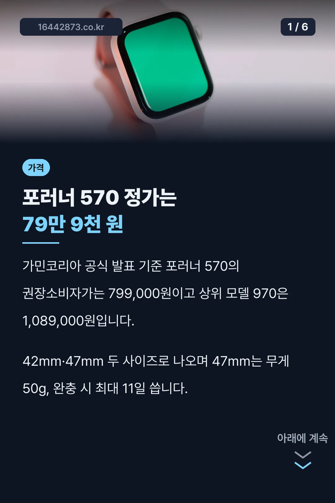 가민 포러너 570 가격 요약