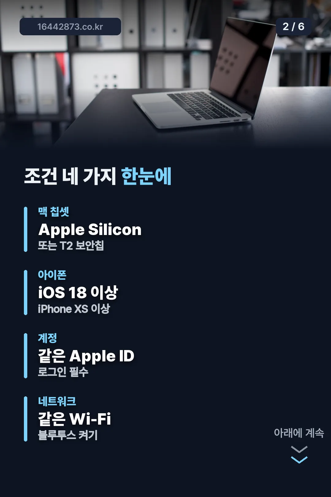 조건 네 가지 한눈에