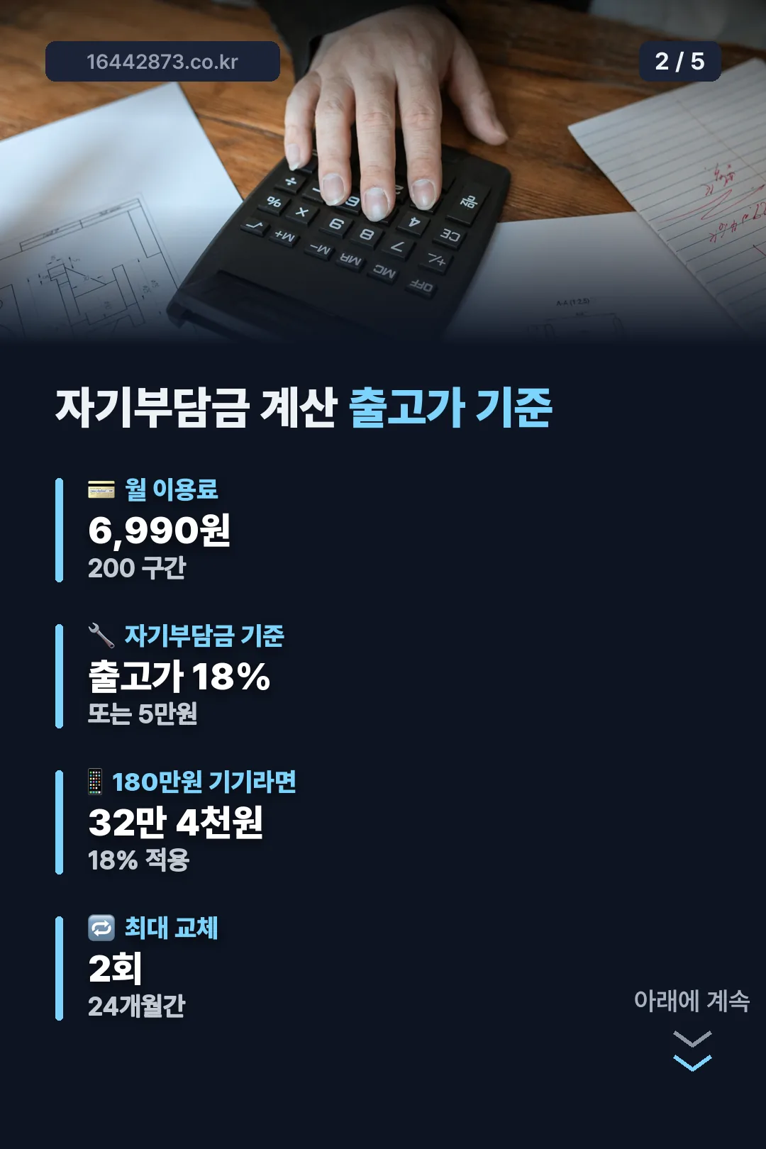 자기부담금 계산표